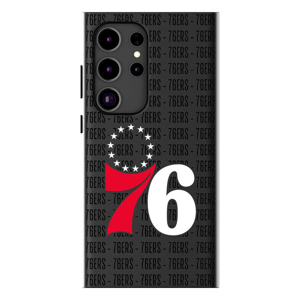 Philadelphia 76ers Text Backdrop Galaxy MagSafe Compatible Phone Case