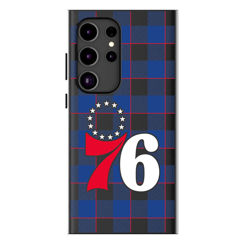 Philadelphia 76ers Plaid Galaxy MagSafe Compatible Phone Case