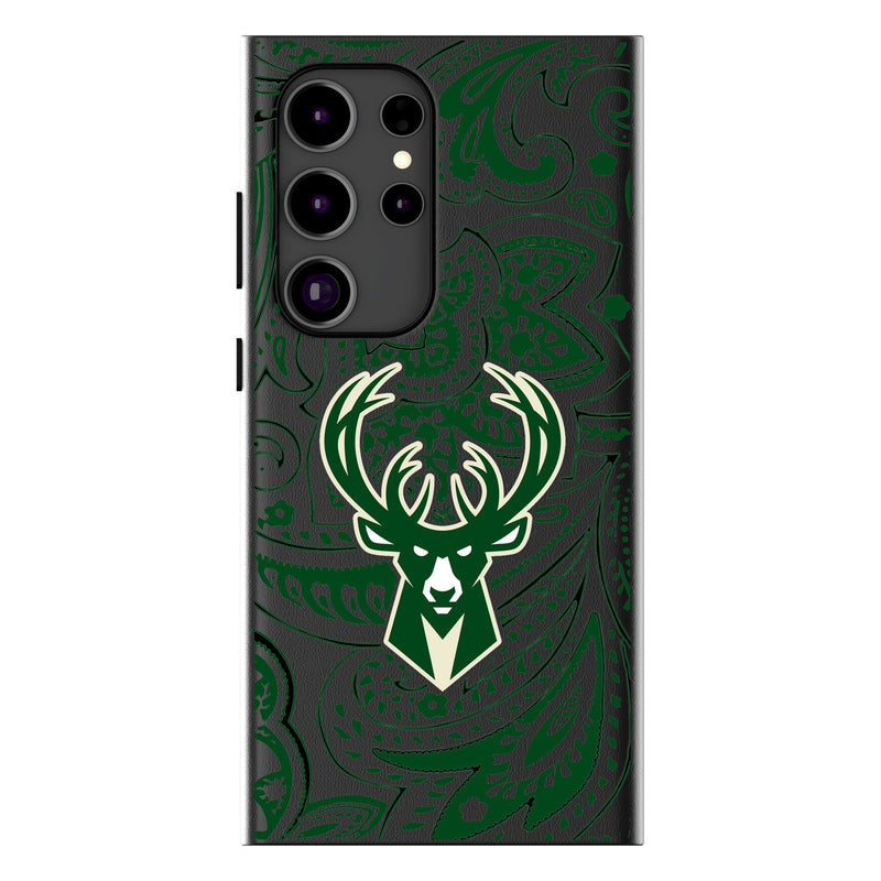 Milwaukee Bucks Paisley Galaxy MagSafe Compatible Phone Case