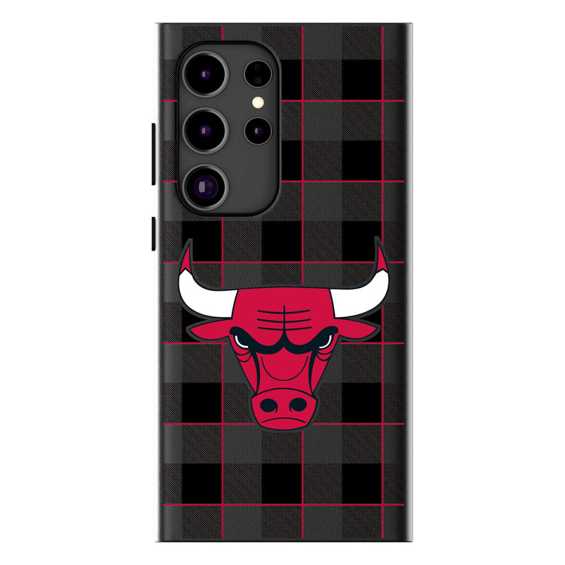 Chicago Bulls Plaid Galaxy MagSafe Compatible Phone Case