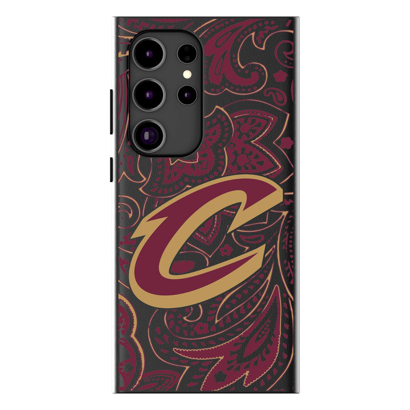 Cleveland Cavaliers Paisley Galaxy MagSafe Compatible Phone Case for Samsung Galaxy