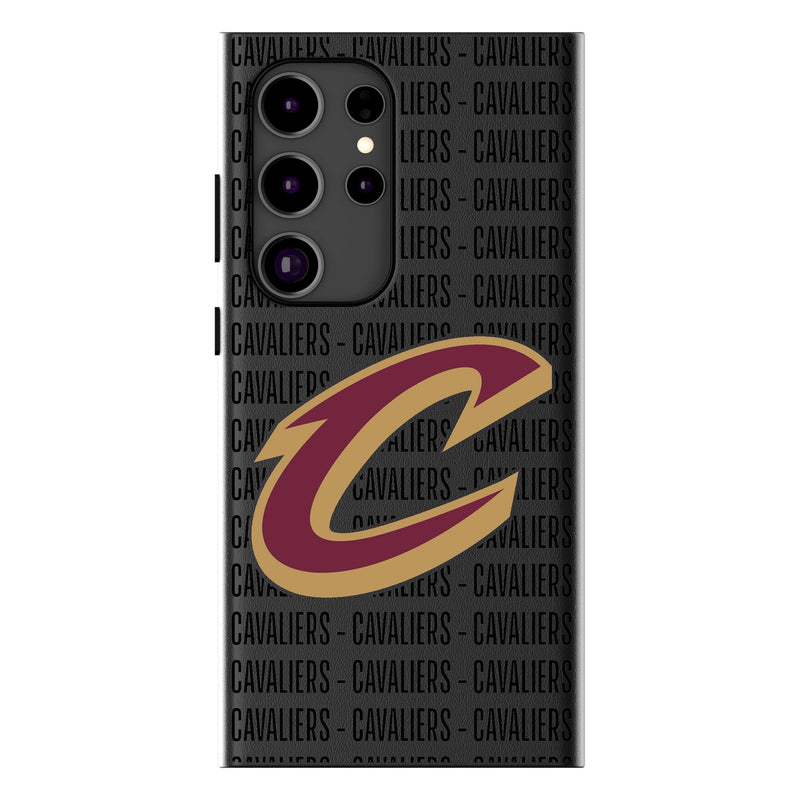 Cleveland Cavaliers Text Backdrop Galaxy MagSafe Compatible Phone Case for Samsung Galaxy
