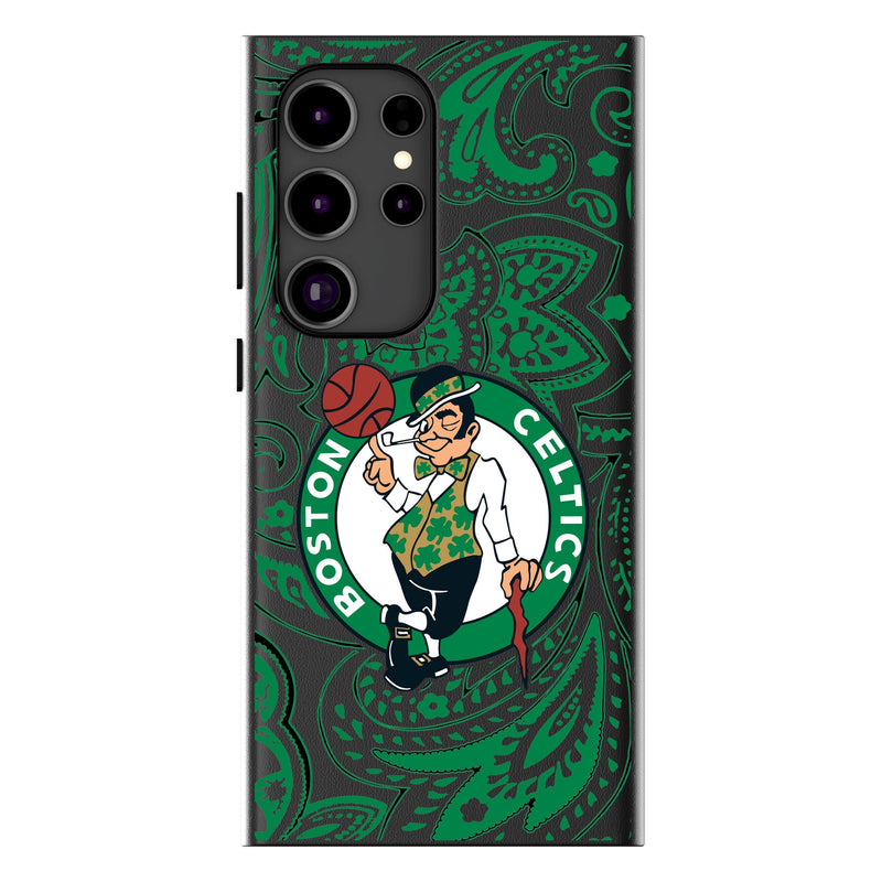 Boston Celtics Paisley Galaxy MagSafe Compatible Phone Case