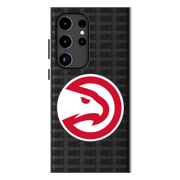 Atlanta Hawks Text Backdrop Galaxy MagSafe Compatible Phone Case