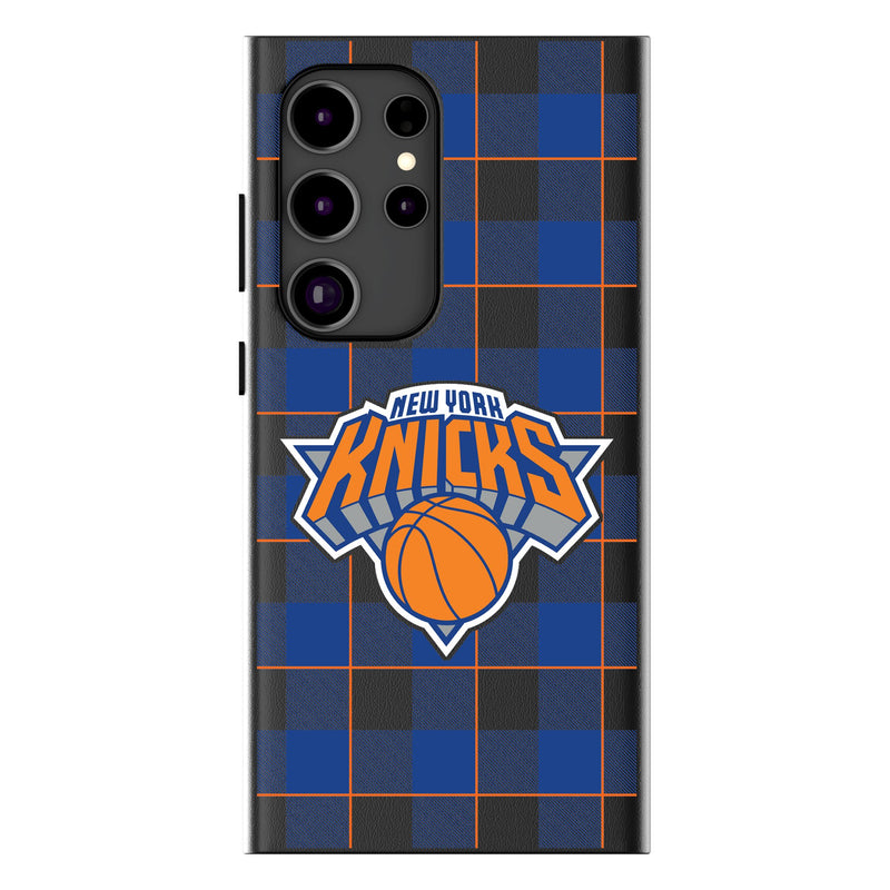 New York Knicks Plaid Galaxy MagSafe Compatible Phone Case