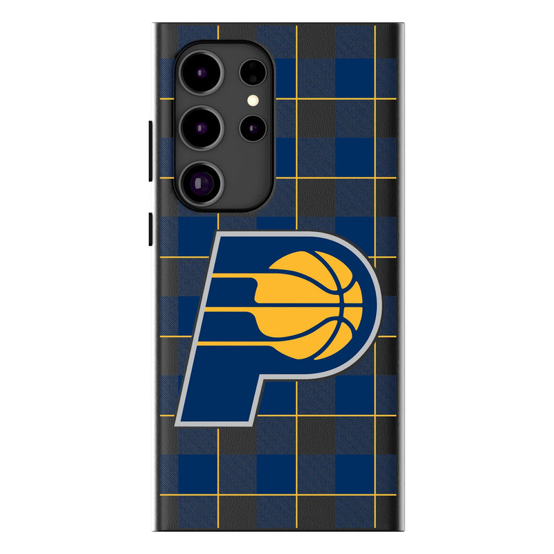 Indiana Pacers Plaid Galaxy MagSafe Compatible Phone Case