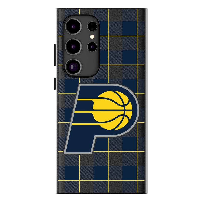 Indiana Pacers Plaid Galaxy MagSafe Compatible Phone Case for Samsung Galaxy