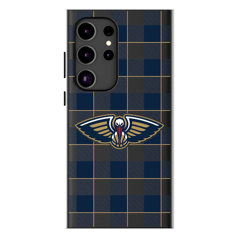 New Orleans Pelicans Plaid Galaxy MagSafe Compatible Phone Case