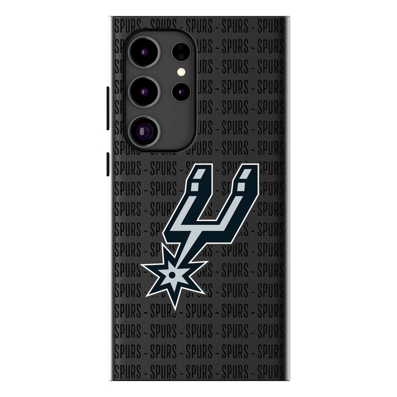 San Antonio Spurs Text Backdrop Galaxy MagSafe Compatible Phone Case