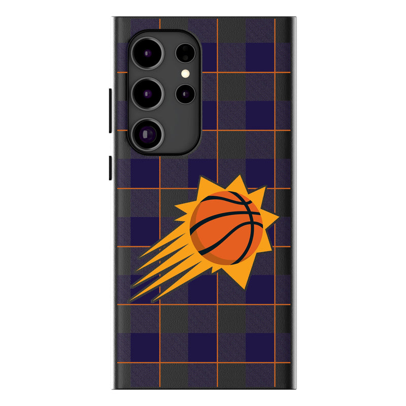 Phoenix Suns Plaid Galaxy MagSafe Compatible Phone Case