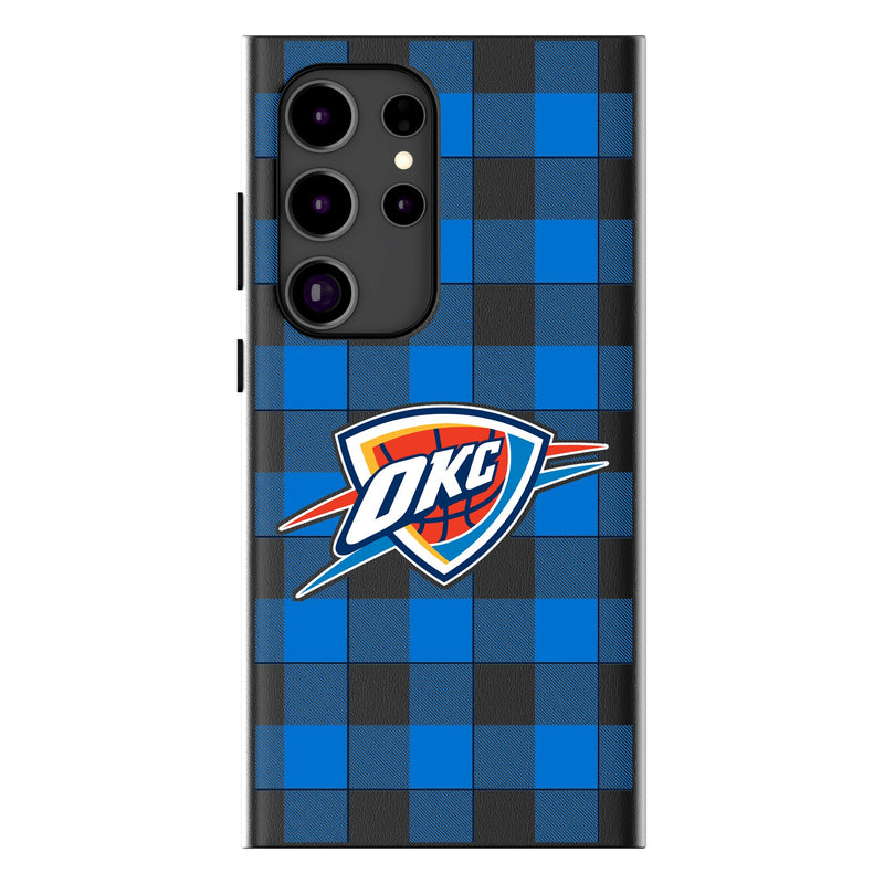 Oklahoma City Thunder Plaid Galaxy MagSafe Compatible Phone Case