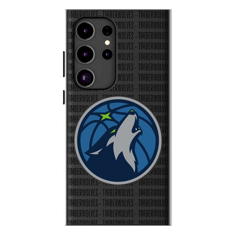 Minnesota Timberwolves Text Backdrop Galaxy MagSafe Compatible Phone Case