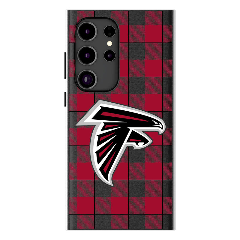 Atlanta Falcons Plaid Galaxy MagSafe Compatible Phone Case