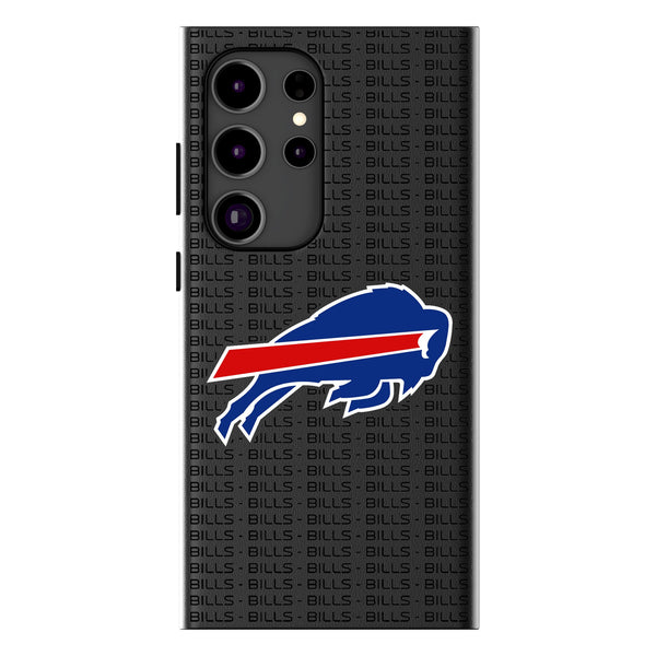 Buffalo Bills Text Backdrop Galaxy MagSafe Compatible Phone Case for Samsung Galaxy