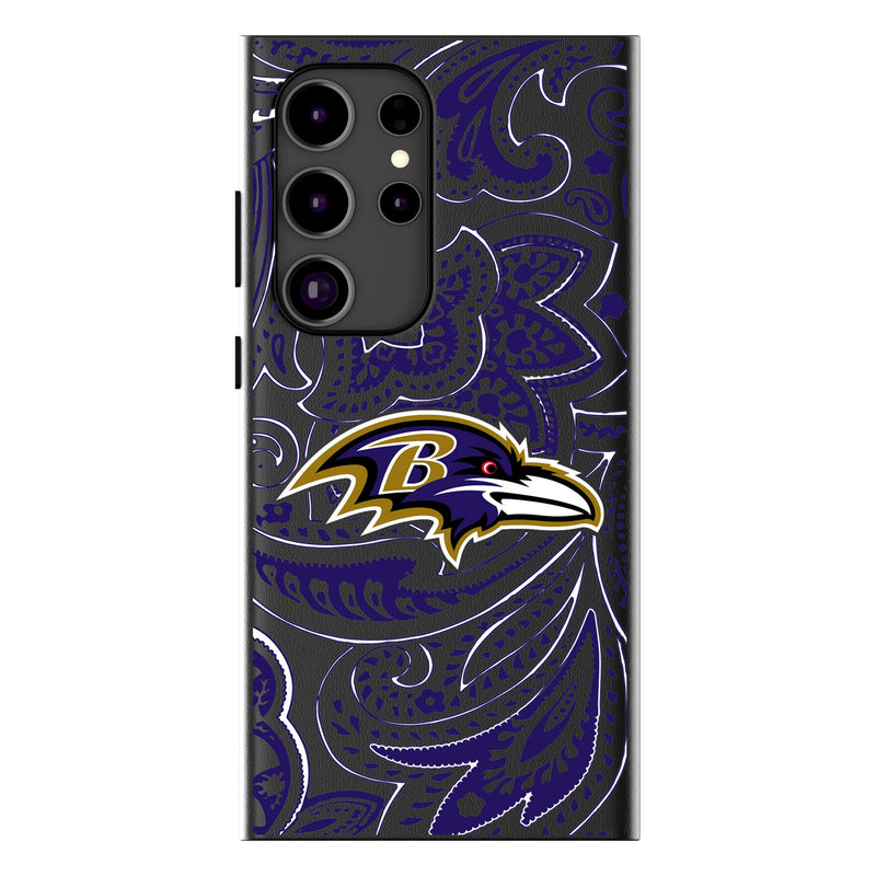 Baltimore Ravens Paisley Galaxy MagSafe Compatible Phone Case