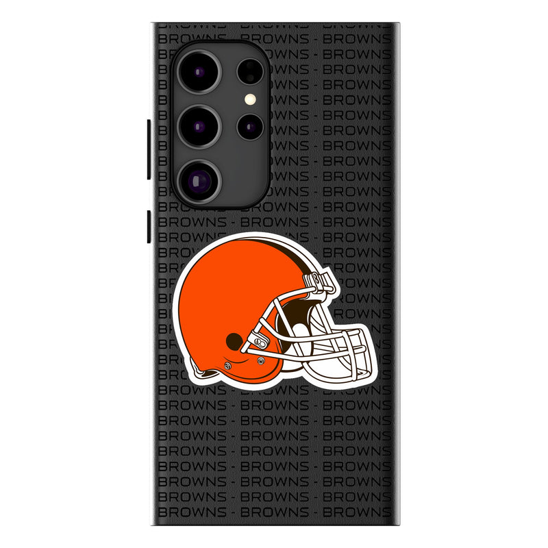 Cleveland Browns Text Backdrop Galaxy MagSafe Compatible Phone Case for Samsung Galaxy