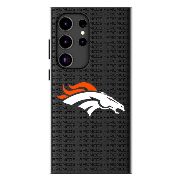 Denver Broncos Text Backdrop Galaxy MagSafe Compatible Phone Case