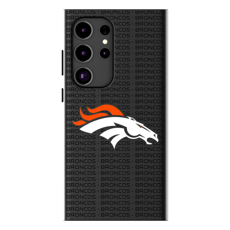 Denver Broncos Text Backdrop Galaxy MagSafe Compatible Phone Case