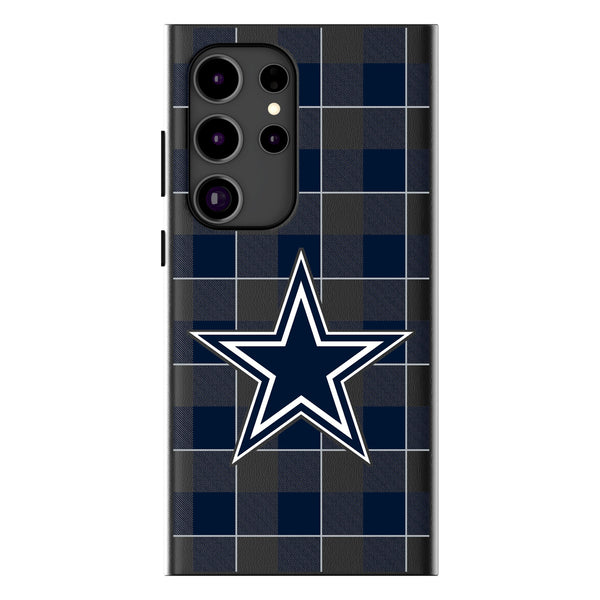 Dallas Cowboys Plaid Galaxy MagSafe Compatible Phone Case for Samsung Galaxy