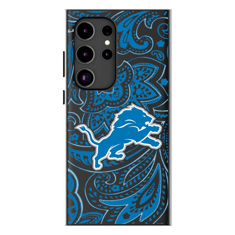 Detroit Lions Paisley Galaxy MagSafe Compatible Phone Case