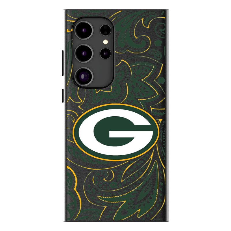 Green Bay Packers Paisley Galaxy MagSafe Compatible Phone Case