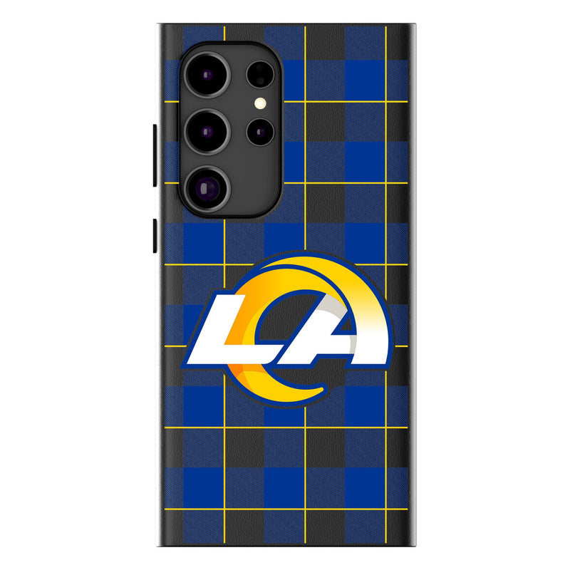 Los Angeles Rams Plaid Galaxy MagSafe Compatible Phone Case