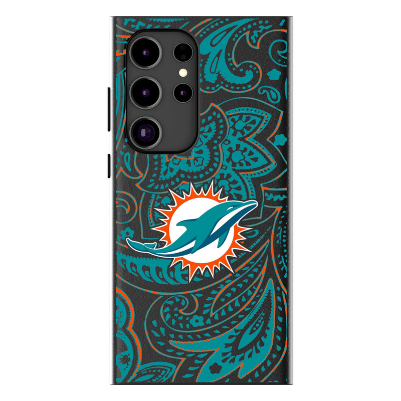 Miami Dolphins Paisley Galaxy MagSafe Compatible Phone Case