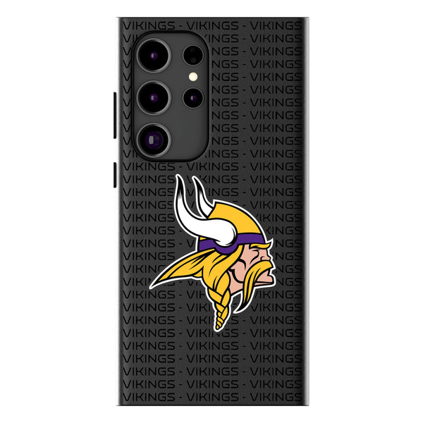 Minnesota Vikings Text Backdrop Galaxy MagSafe Compatible Phone Case