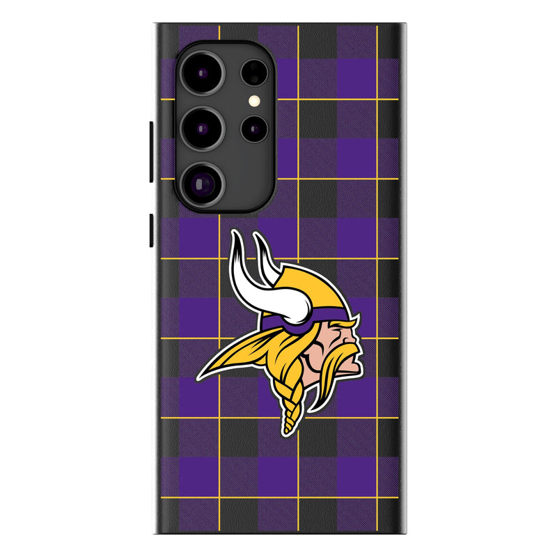 Minnesota Vikings Plaid Galaxy MagSafe Compatible Phone Case