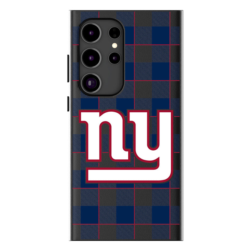 New York Giants Plaid Galaxy MagSafe Compatible Phone Case