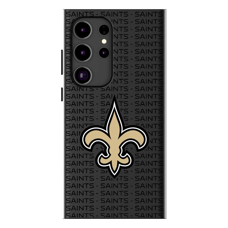 New Orleans Saints Text Backdrop Galaxy MagSafe Compatible Phone Case