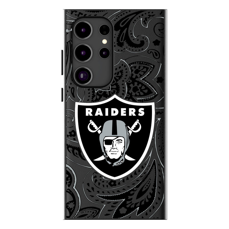 Las Vegas Raiders Paisley Galaxy MagSafe Compatible Phone Case