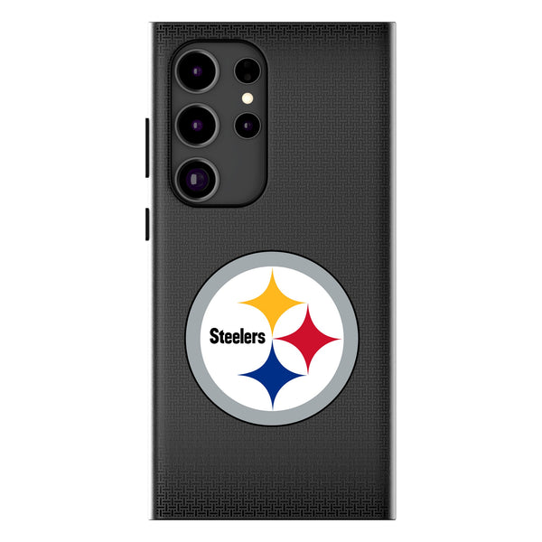 Pittsburgh Steelers Linen Galaxy MagSafe Compatible Phone Case for Samsung Galaxy