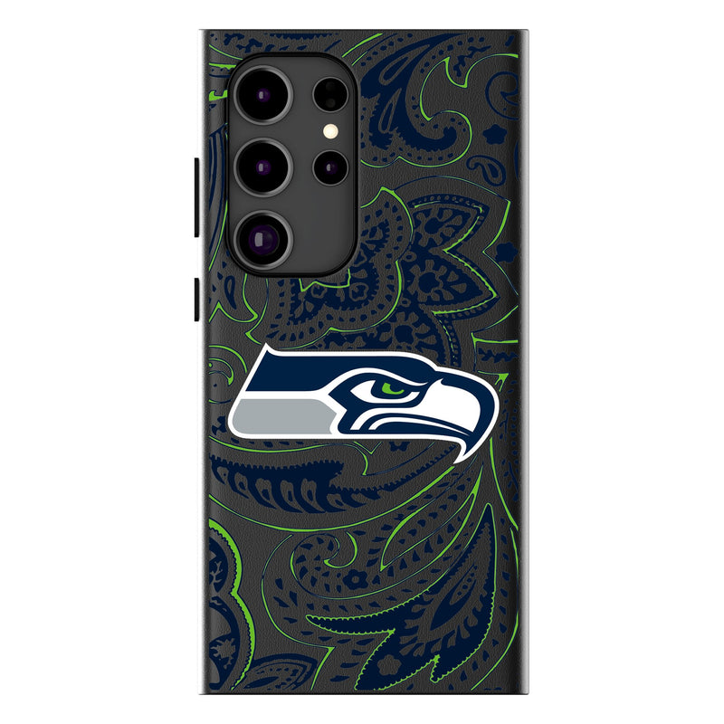 Seattle Seahawks Paisley Galaxy MagSafe Compatible Phone Case