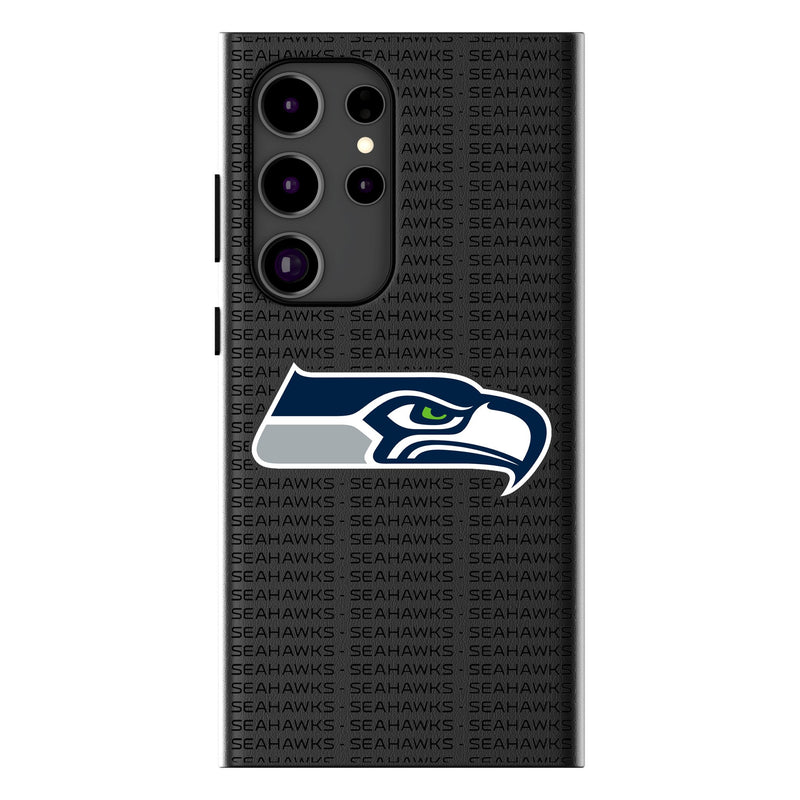 Seattle Seahawks Text Backdrop Galaxy MagSafe Compatible Phone Case