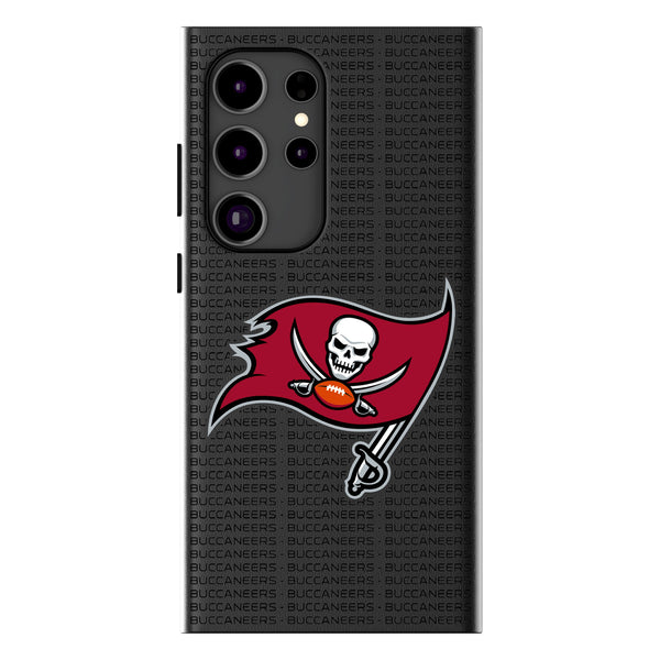 Tampa Bay Buccaneers Text Backdrop Galaxy MagSafe Compatible Phone Case