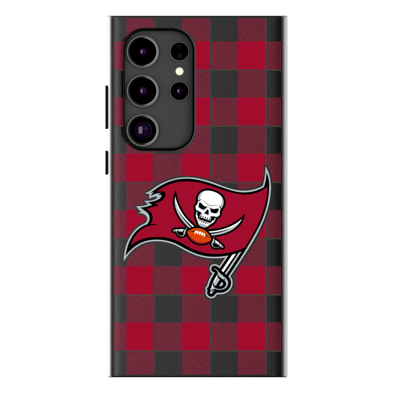 Tampa Bay Buccaneers Plaid Galaxy MagSafe Compatible Phone Case