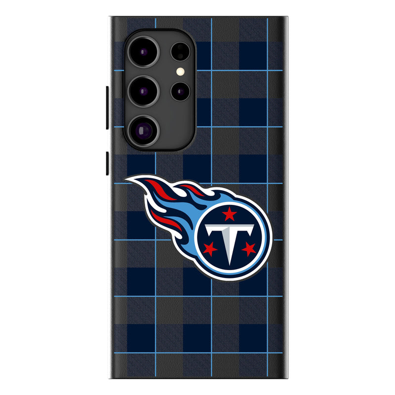 Tennessee Titans Plaid Galaxy MagSafe Compatible Phone Case