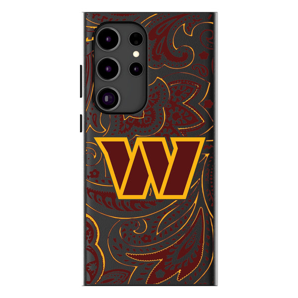 Washington Commanders Paisley Galaxy MagSafe Compatible Phone Case for Samsung Galaxy