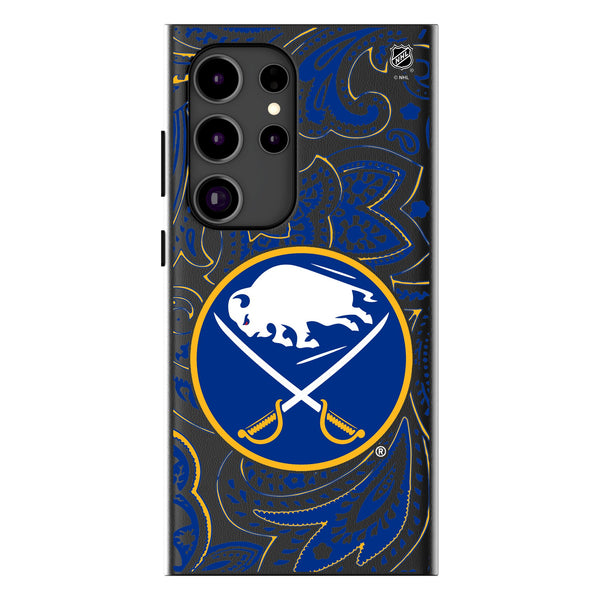 Buffalo Sabres Paisley Galaxy MagSafe Compatible Phone Case