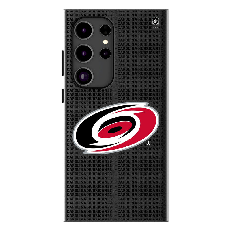 Carolina Hurricanes Text Backdrop Galaxy MagSafe Compatible Phone Case