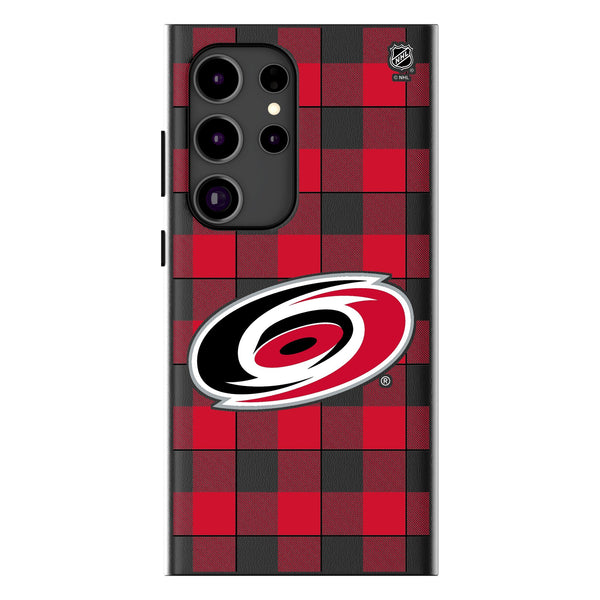 Carolina Hurricanes Plaid Galaxy MagSafe Compatible Phone Case