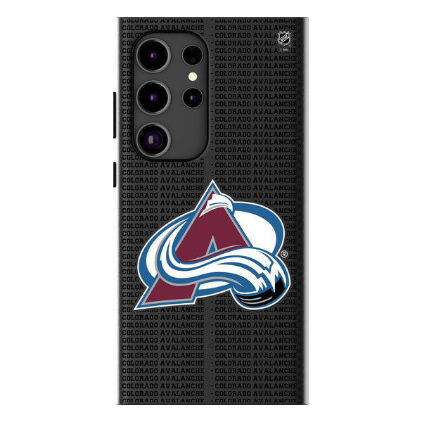 Colorado Avalanche Text Backdrop Galaxy MagSafe Compatible Phone Case