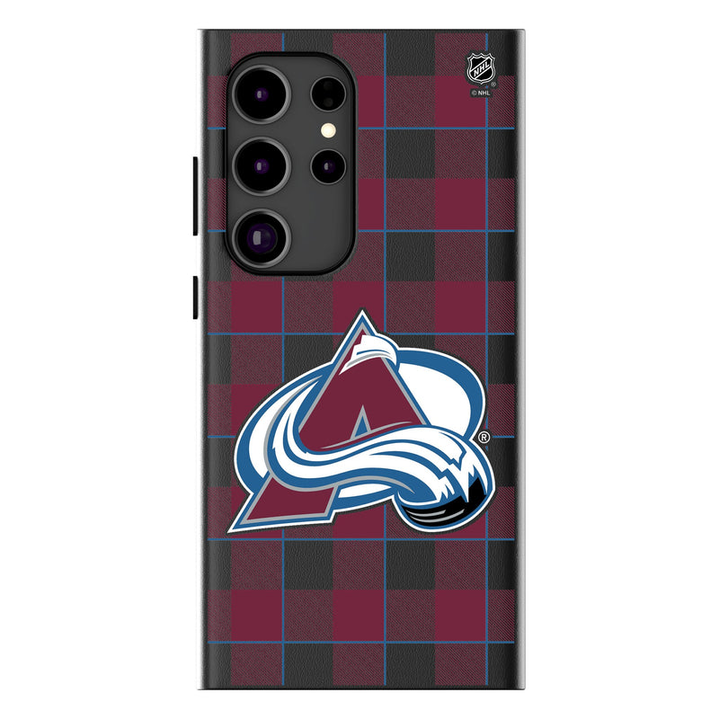 Colorado Avalanche Plaid Galaxy MagSafe Compatible Phone Case for Samsung Galaxy