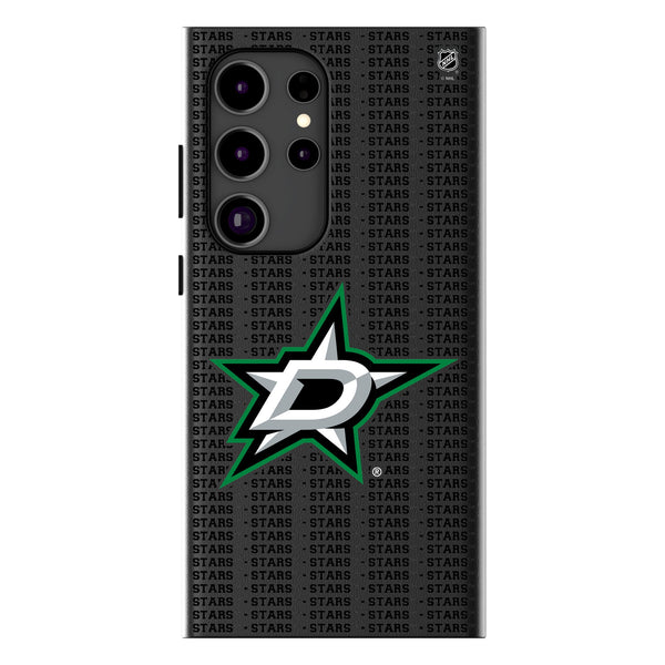 Dallas Stars Text Backdrop Galaxy MagSafe Compatible Phone Case