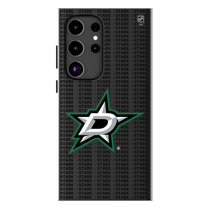 Dallas Stars Text Backdrop Galaxy MagSafe Compatible Phone Case