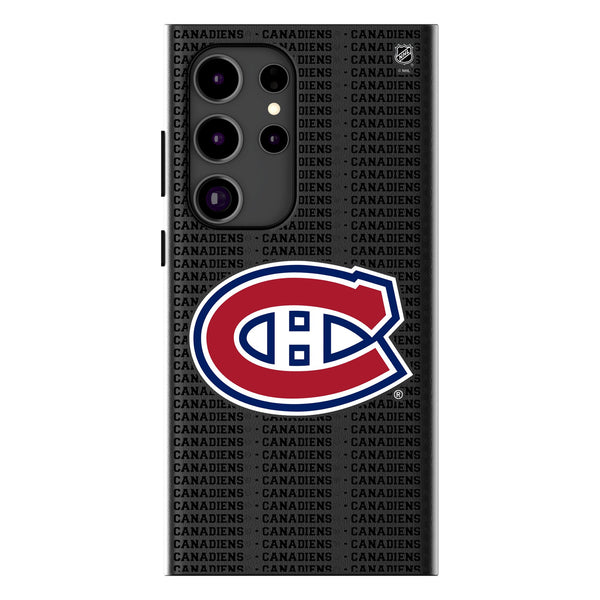 Montreal Canadiens Text Backdrop Galaxy MagSafe Compatible Phone Case