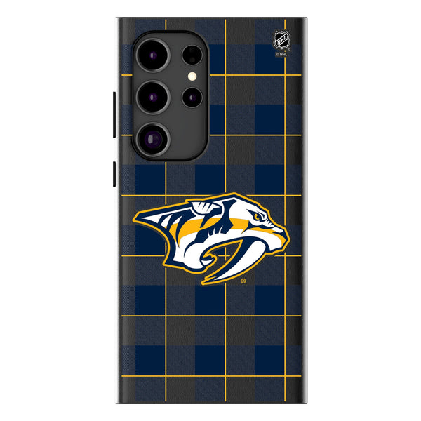 Nashville Predators Plaid Galaxy MagSafe Compatible Phone Case