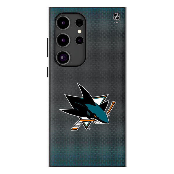 San Jose Sharks Linen Galaxy MagSafe Compatible Phone Case