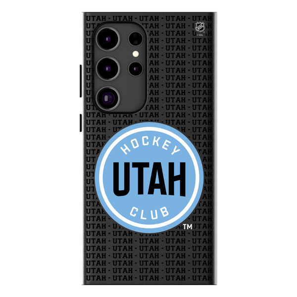 Utah Hockey Club Text Backdrop Galaxy MagSafe Compatible Phone Case for Samsung Galaxy